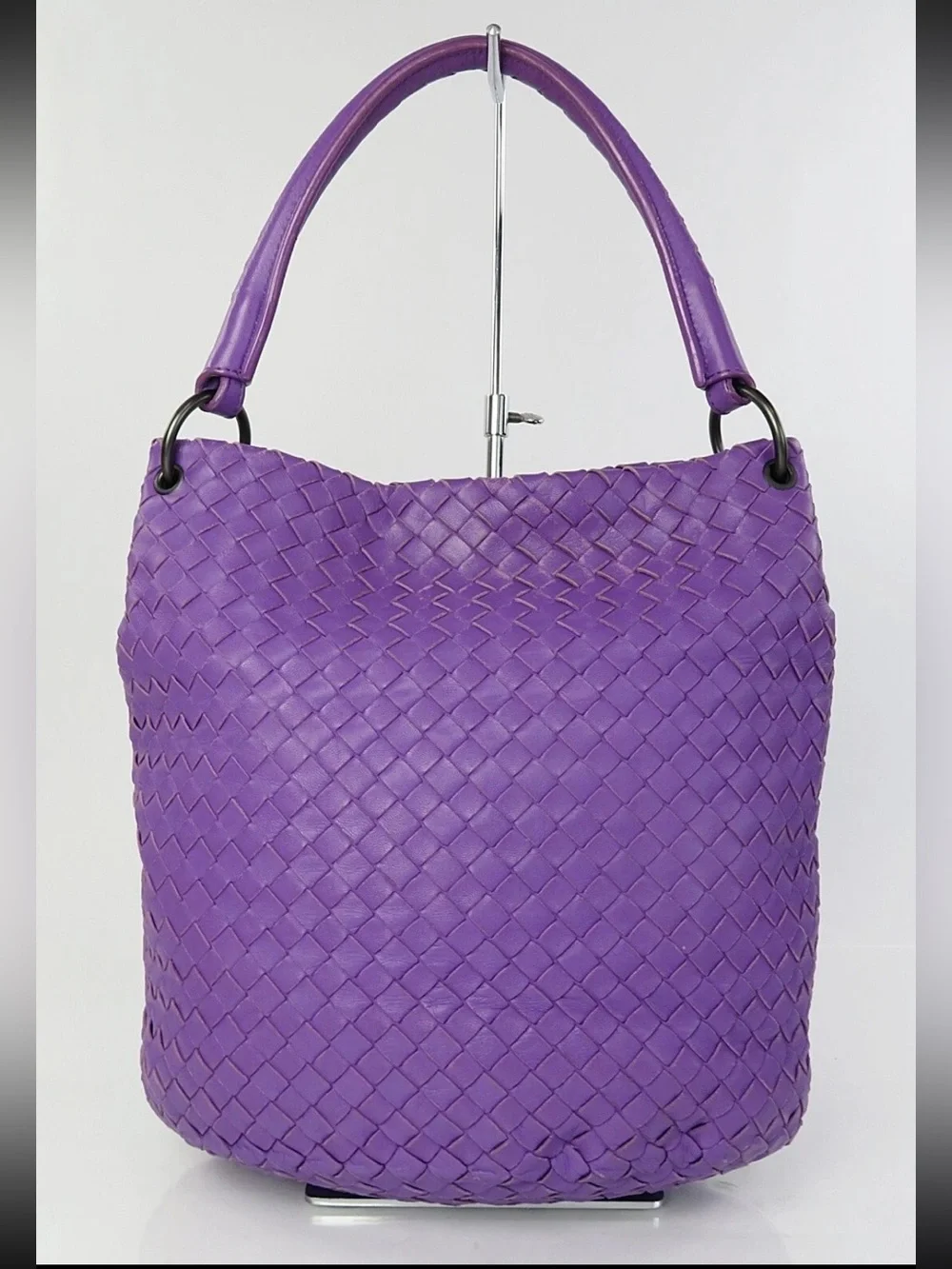 Bottega Veneta Purple Woven Leather Hobo